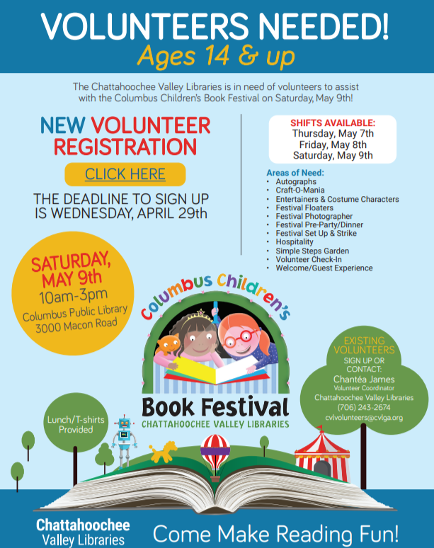 Book Festival Volunteers Needed!