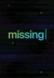 word missing with black background