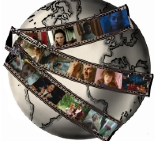 Film strips with stills from 10 chosen films surrounding the globe for this year's Manhattan Short Film Festival