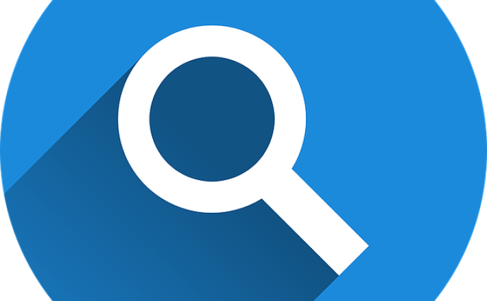 blue magnifying glass