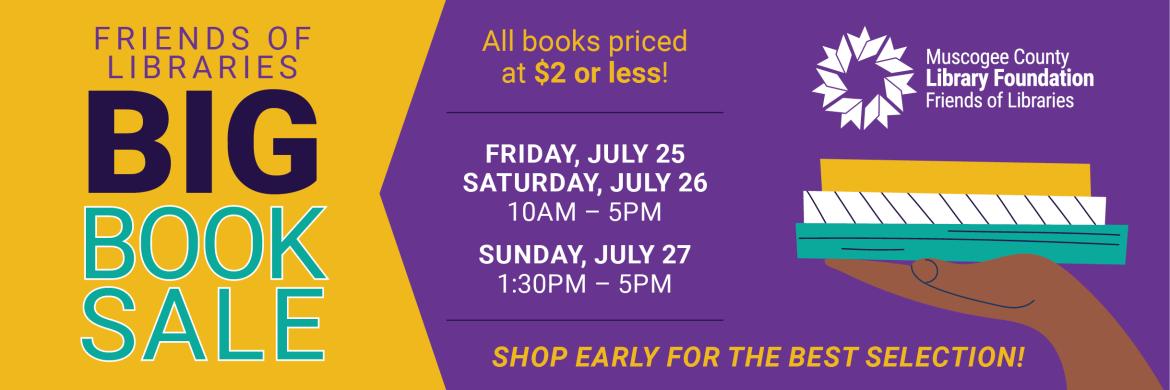 Join Us for the Big Book Sale July 25-27!